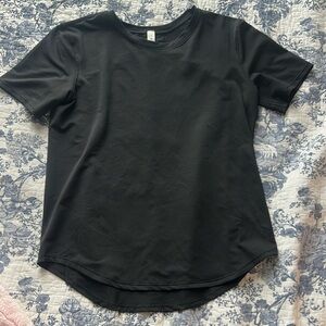 LuLuLemon black short sleeve Mesh tee shirt